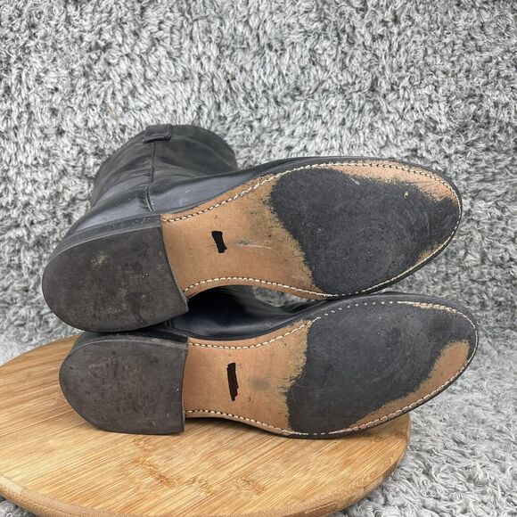 Texas All American Made Leather Cowboy Western Boots Men's 8 EE 8800 - Picture 7 of 10